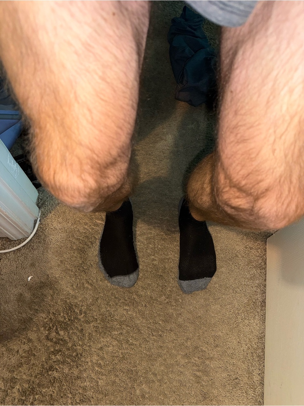 Hanes Black Ankle Socks with Gray Toe - Low-Cut Athletic Pair